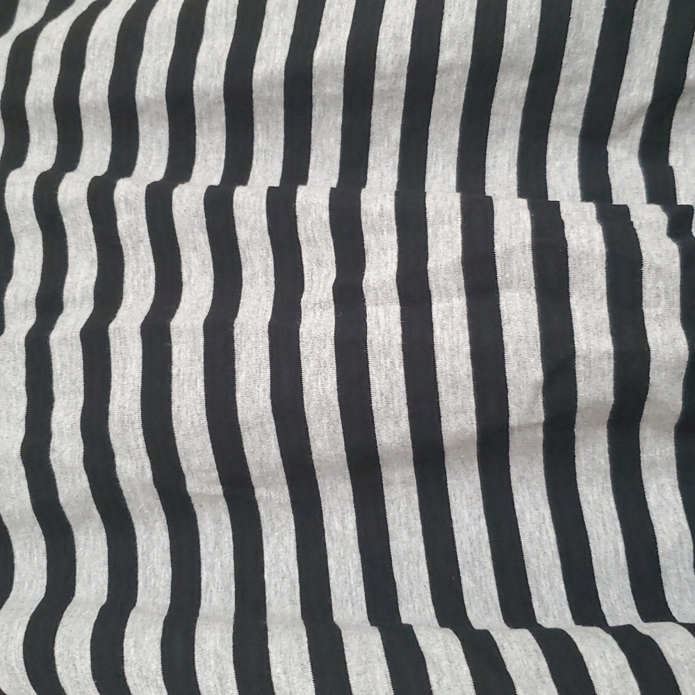 Hot Topic Black and Gray Striped Lace Top - Picture 10 of 14
